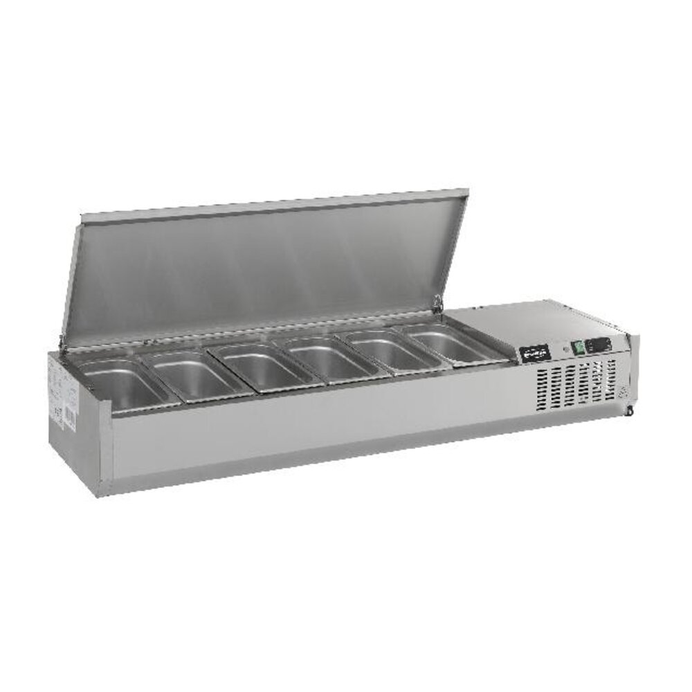 Combisteel Opzetvitrine rvs deksel 1 4 gn x 10 | 7450.0029 Combisteel Opzetvitrine rvs deksel 1 4 gn x 10 | 7450.0029