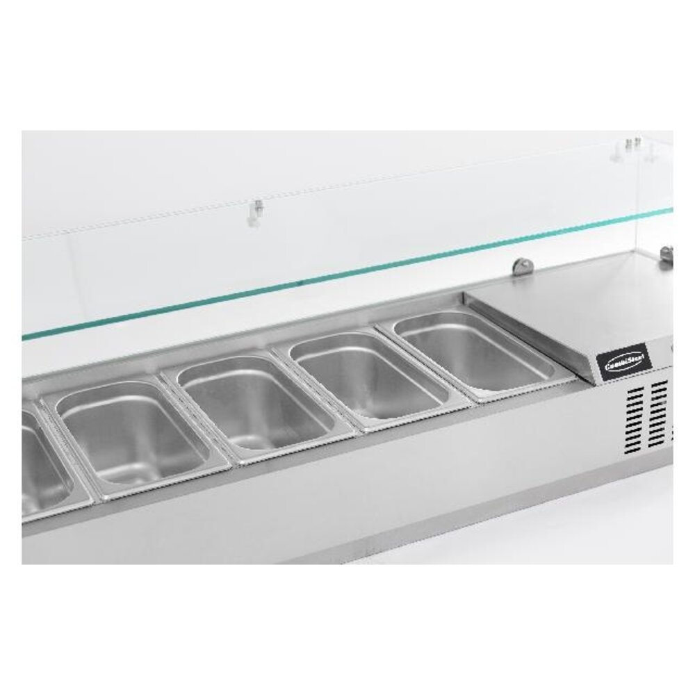 Combisteel Gekoelde opzetvitrine 1 4 gn x 5 | 7450.0005 Combisteel Gekoelde opzetvitrine 1 4 gn x 5 | 7450.0005