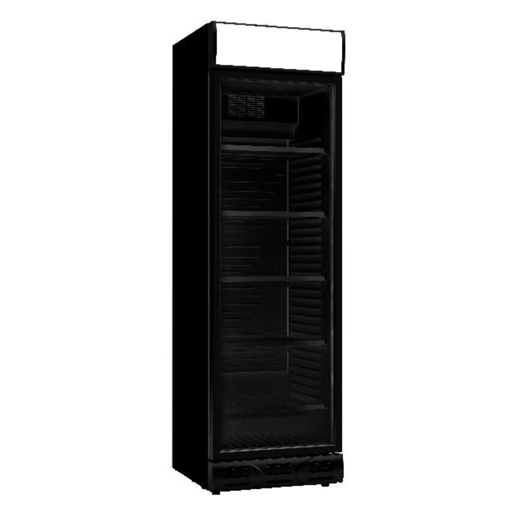 Combisteel Koelkast glasdeur 382l volledig zwart | 7464.0090 Combisteel Koelkast glasdeur 382l volledig zwart | 7464.0090