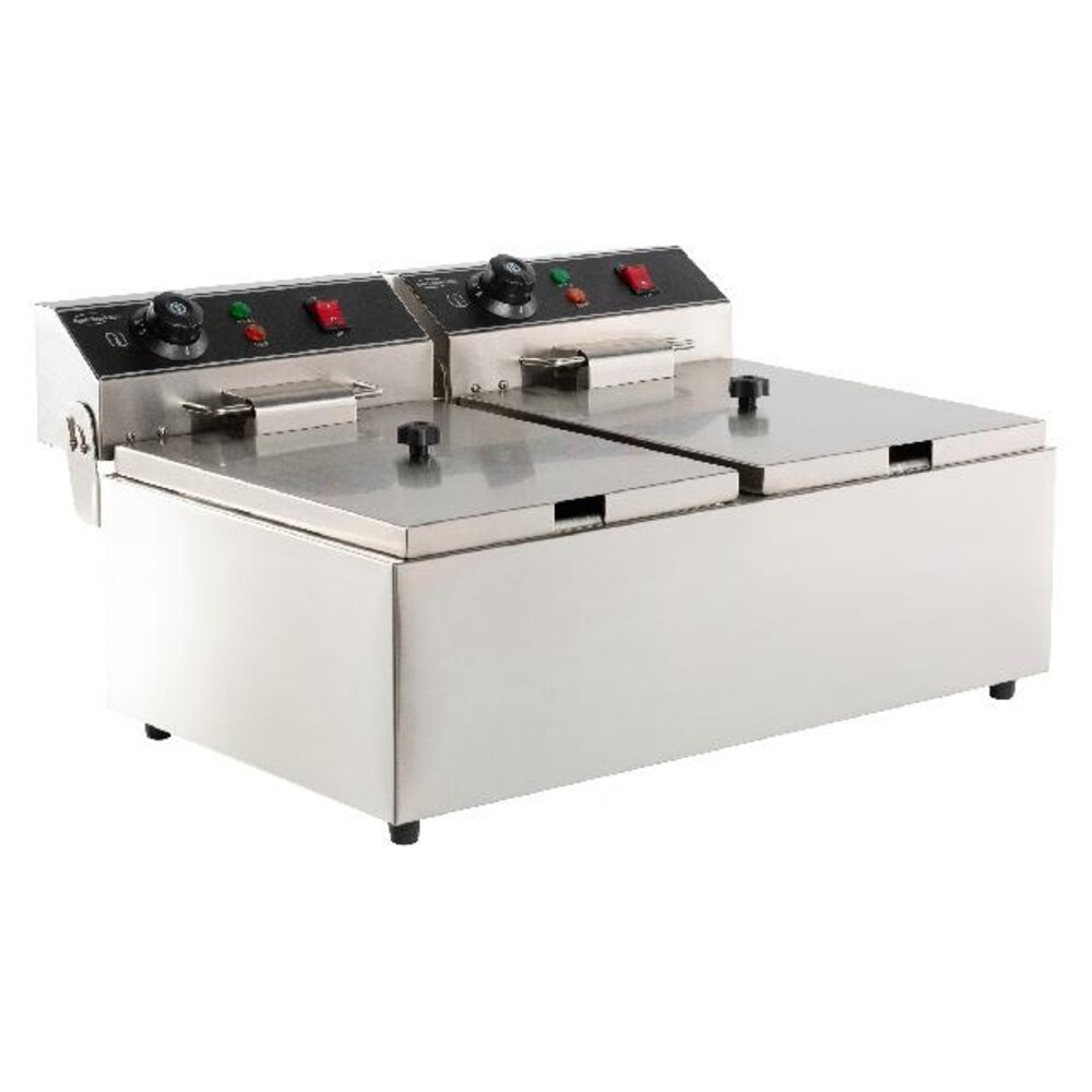 Combisteel Elektrische tafelfriteuse 2x6 l | 7455.1008