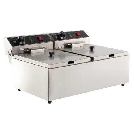 Combisteel Elektrische tafelfriteuse 2x6 l | 7455.1008