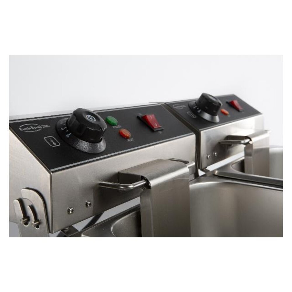 Combisteel Elektrische tafelfriteuse 2x6 l | 7455.1008
