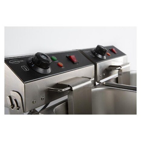 Combisteel Elektrische tafelfriteuse 2x6 l | 7455.1008