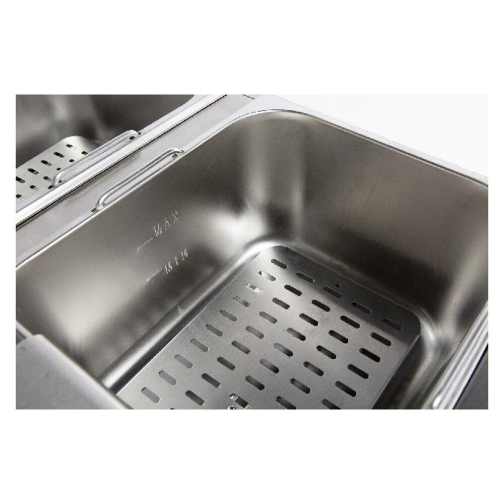 Combisteel Elektrische tafelfriteuse 2x6 l | 7455.1008