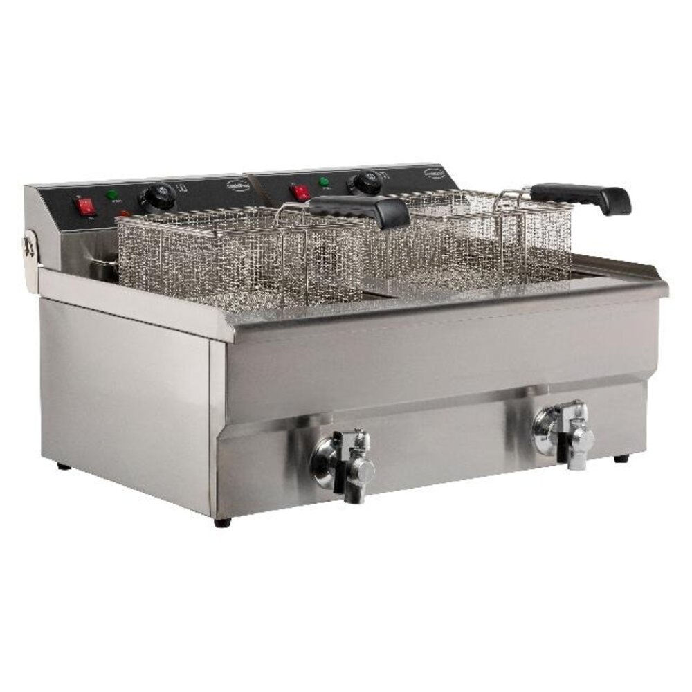 Combisteel Elektrische tafelfriteuse 2x10 l | 7455.1007