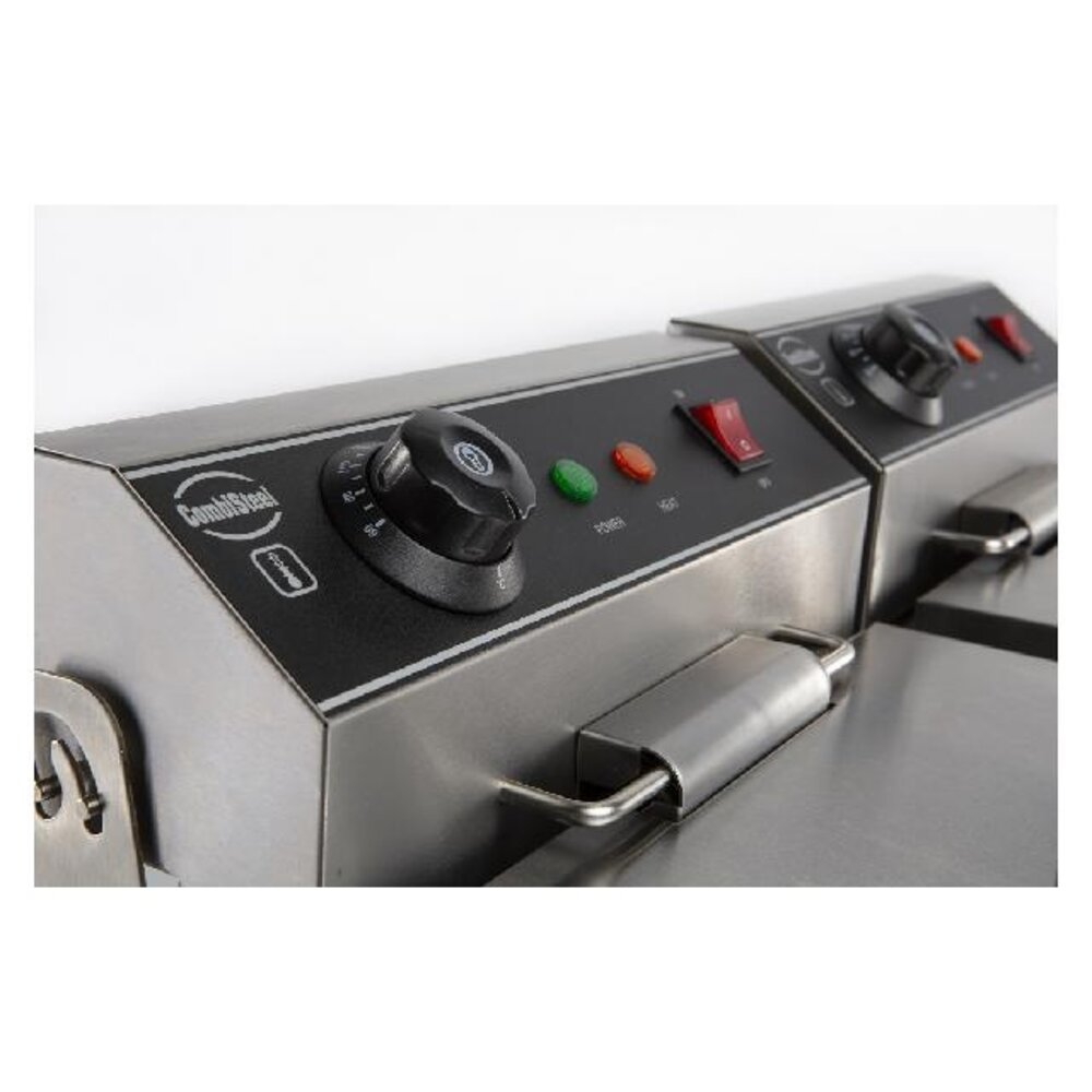 Combisteel Elektrische tafelfriteuse 2x8 l | 7455.1005