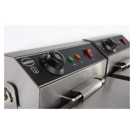 Combisteel Elektrische tafelfriteuse 2x8 l | 7455.1005