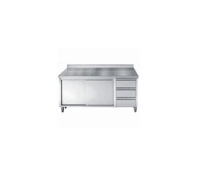 Combisteel 700 werktafel schuifdeuren laden rand 2000 Combisteel 700 werktafel schuifdeuren laden rand 2000