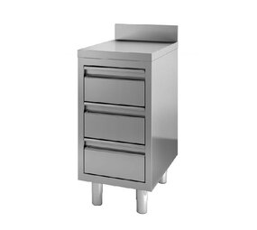 Combisteel 700 werktafel met laden opstand 400 Combisteel 700 werktafel met laden opstand 400