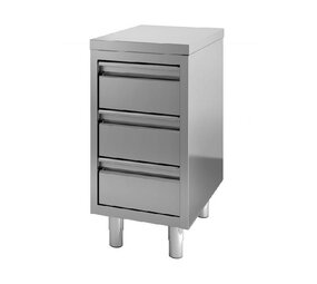 Combisteel 700 werktafel met laden 400 Combisteel 700 werktafel met laden 400