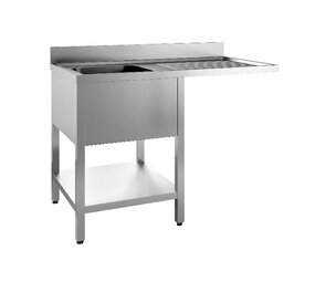 Combisteel 700 spoeltafel bodem met uitsp. vaatwasser, demontabel 1 links 1200 Combisteel 700 spoeltafel bodem met uitsp. vaatwasser, demontabel 1 links 1200