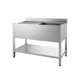 Combisteel 700 spoeltafel bodemschap demontabel 2 midden 2400 Combisteel 700 spoeltafel bodemschap demontabel 2 midden 2400