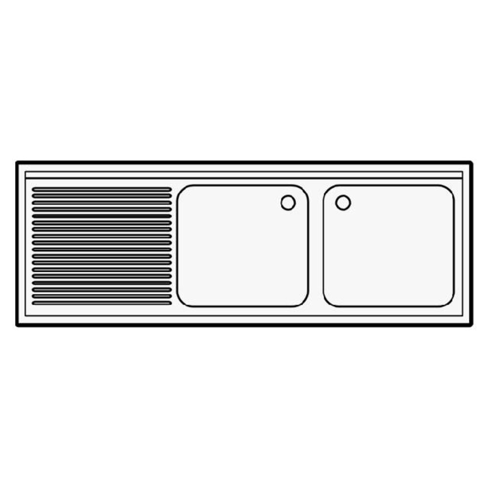 Combisteel 700 spoeltafel bodemschap demontabel 2 rechts 1600 | 7452.0450 Combisteel 700 spoeltafel bodemschap demontabel 2 rechts 1600 | 7452.0450