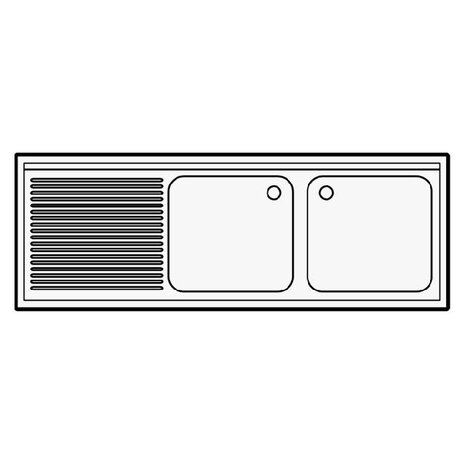 Combisteel 700 spoeltafel bodemschap demontabel 2 rechts 1600 | 7452.0450 Combisteel 700 spoeltafel bodemschap demontabel 2 rechts 1600 | 7452.0450