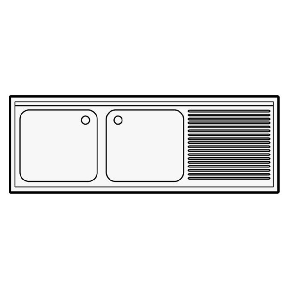 Combisteel 700 spoeltafel bodemschap demontabel 2 links 1600 | 7452.0445 Combisteel 700 spoeltafel bodemschap demontabel 2 links 1600 | 7452.0445