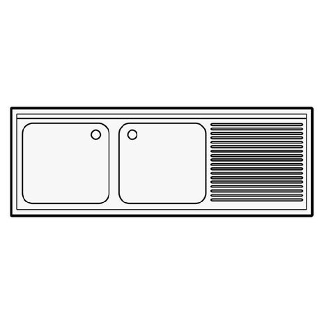 Combisteel 700 spoeltafel bodemschap demontabel 2 links 1600 | 7452.0445 Combisteel 700 spoeltafel bodemschap demontabel 2 links 1600 | 7452.0445