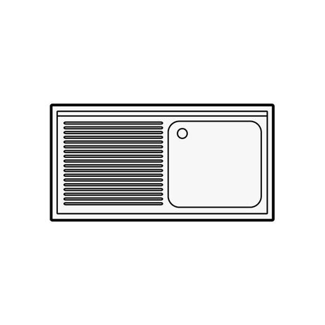 Combisteel 700 spoeltafel bodemschap demontabel 1 rechts 1200 | 7452.0430