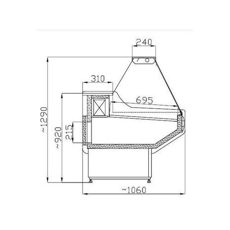Combisteel Koelvitrine owen 2.5 *transport op aanvraag* | 7486.0030 Combisteel Koelvitrine owen 2.5 *transport op aanvraag* | 7486.0030