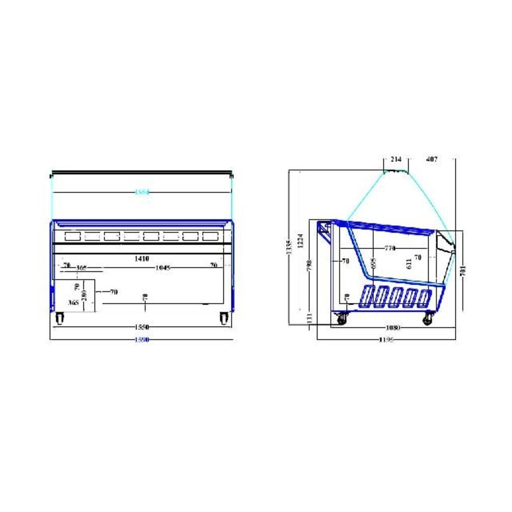 Combisteel Schepijsvitrine hawai 16x 5ltr | 7472.0115 Combisteel Schepijsvitrine hawai 16x 5ltr | 7472.0115