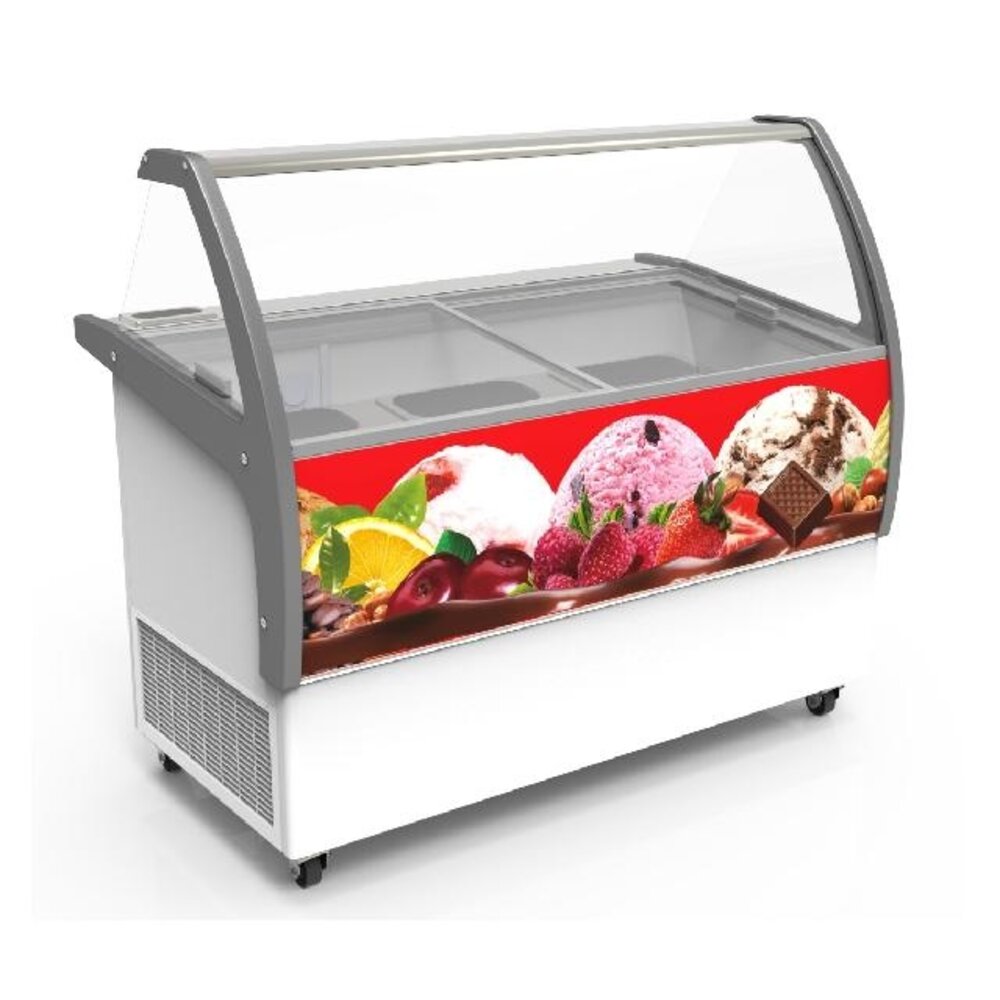 Combisteel Schepijsvitrine curacao 10x 5 ltr | 7472.0105