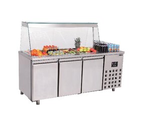 Combisteel Saladette 3 deuren 4x 1 1 gn pan Combisteel Saladette 3 deuren 4x 1 1 gn pan