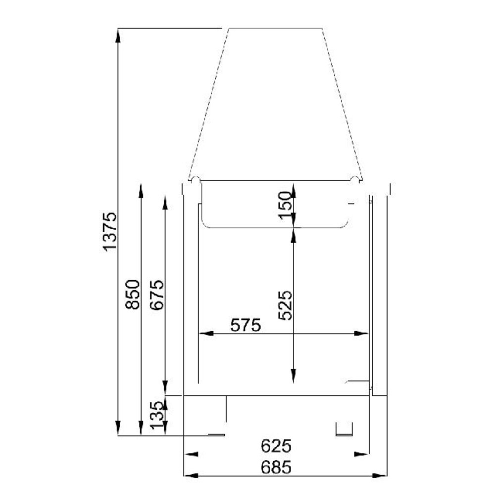 Combisteel Saladette 3 deuren 4x 1 1 gn pan | 7489.5155 Combisteel Saladette 3 deuren 4x 1 1 gn pan | 7489.5155