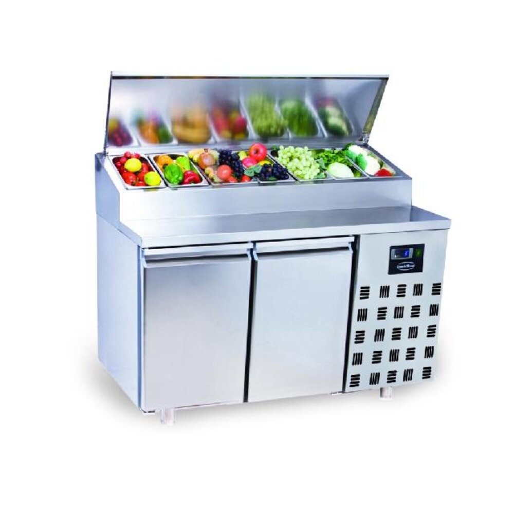 Combisteel Saladette 2 deuren 7x 1 3gn pan | 7489.5140 Combisteel Saladette 2 deuren 7x 1 3gn pan | 7489.5140