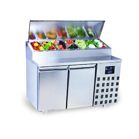 Combisteel Saladette 2 deuren 7x 1 3gn pan | 7489.5140 Combisteel Saladette 2 deuren 7x 1 3gn pan | 7489.5140