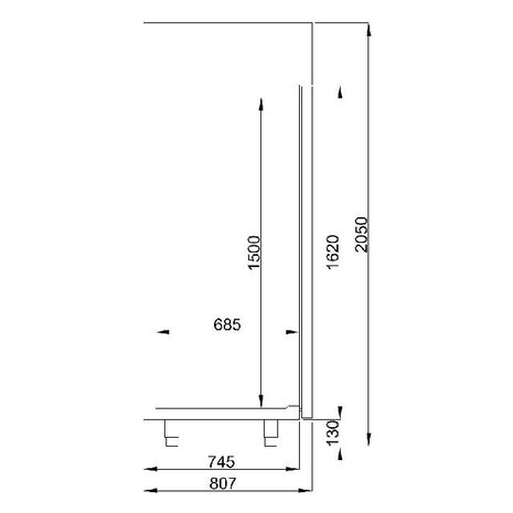 Combisteel Vrieskast rvs mono block 1400 ltr | 7489.5015