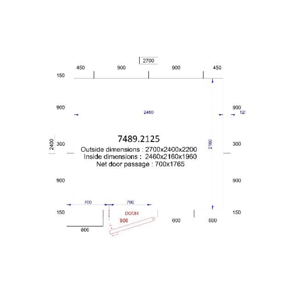 Combisteel Koel vriescel 2700x2400x2200 - 120 mm | 7489.2125 Combisteel Koel vriescel 2700x2400x2200 - 120 mm | 7489.2125