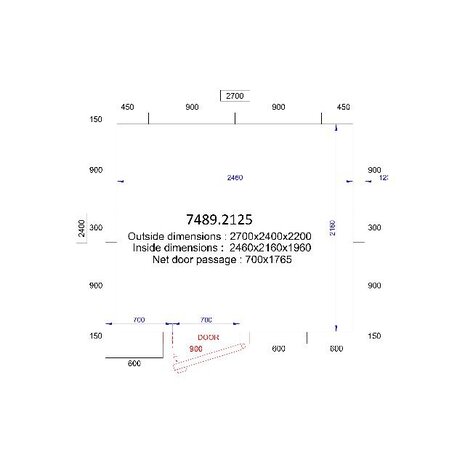 Combisteel Koel vriescel 2700x2400x2200 - 120 mm | 7489.2125 Combisteel Koel vriescel 2700x2400x2200 - 120 mm | 7489.2125