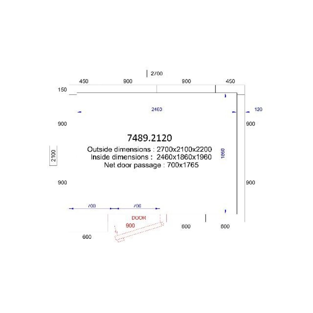 Combisteel Koel vriescel 2700x2100x2200 - 120 mm | 7489.2120 Combisteel Koel vriescel 2700x2100x2200 - 120 mm | 7489.2120