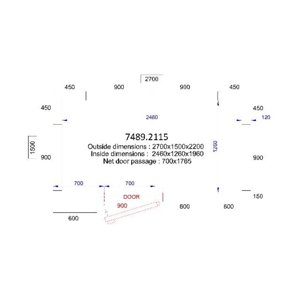 Combisteel Koel vriescel 2700x1500x2200 - 120 mm | 7489.2115 Combisteel Koel vriescel 2700x1500x2200 - 120 mm | 7489.2115