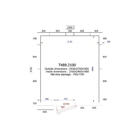 Combisteel Koel vriescel 2400x2700x2200 - 120 mm | 7489.2100 Combisteel Koel vriescel 2400x2700x2200 - 120 mm | 7489.2100