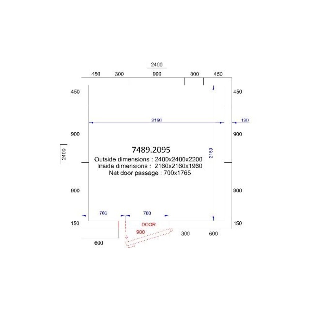 Combisteel Koel vriescel 2400x2400x2200 - 120 mm | 7489.2095 Combisteel Koel vriescel 2400x2400x2200 - 120 mm | 7489.2095