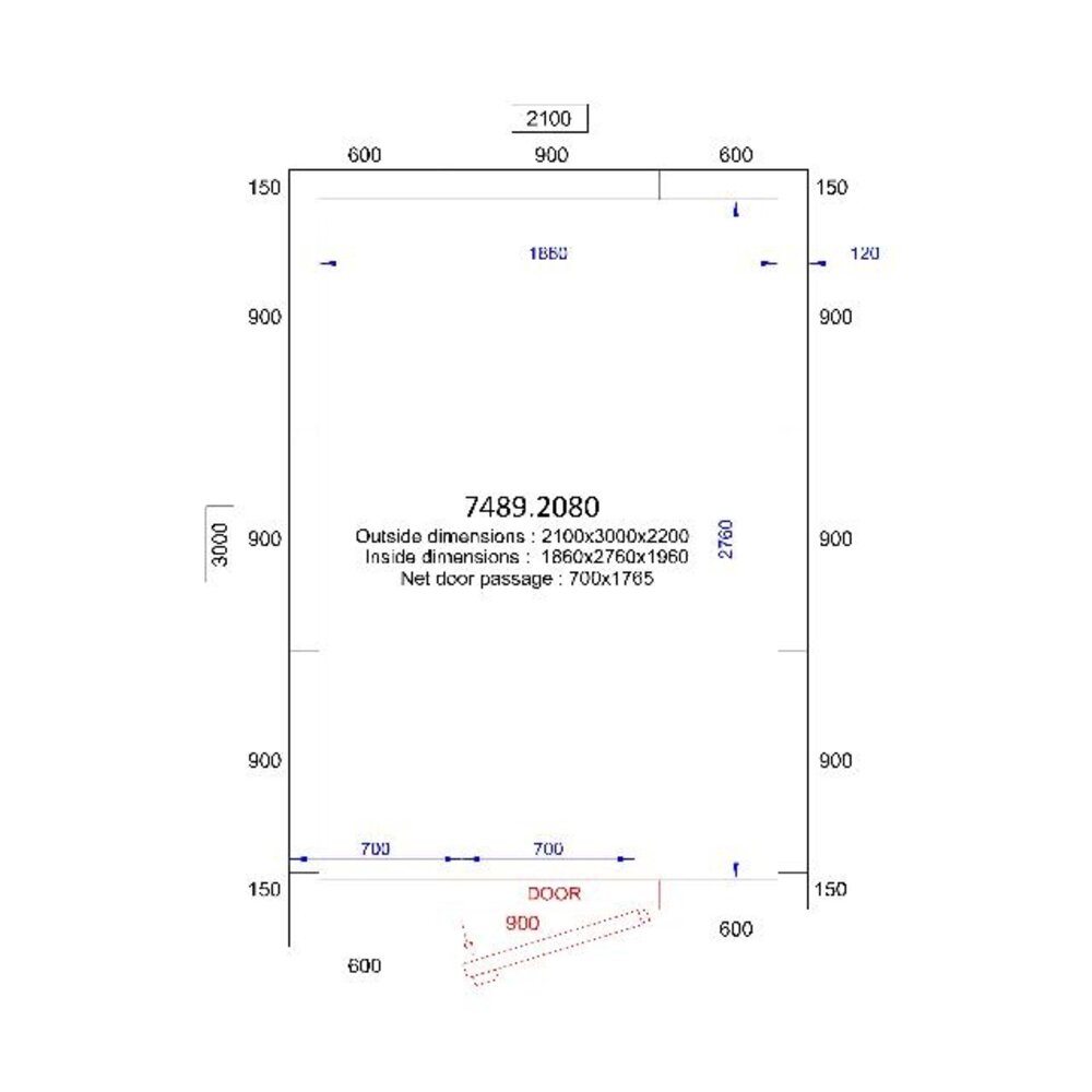 Combisteel Koel vriescel 2100x3000x2200 - 120 mm | 7489.2080 Combisteel Koel vriescel 2100x3000x2200 - 120 mm | 7489.2080