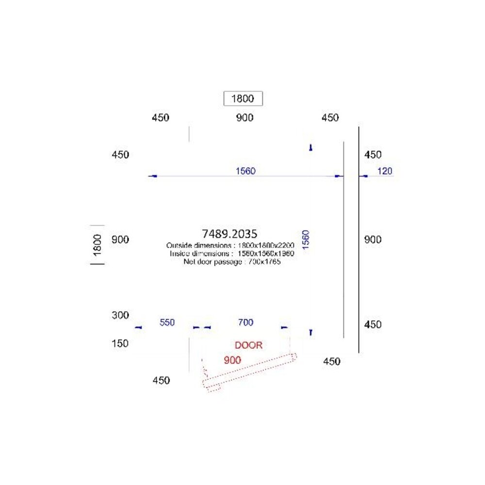 Combisteel Koel vriescel 1800x1800x2200 - 120 mm | 7489.2035 Combisteel Koel vriescel 1800x1800x2200 - 120 mm | 7489.2035