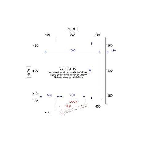 Combisteel Koel vriescel 1800x1800x2200 - 120 mm | 7489.2035 Combisteel Koel vriescel 1800x1800x2200 - 120 mm | 7489.2035