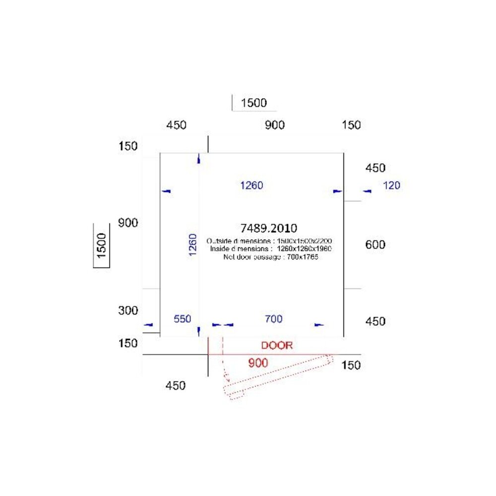 Combisteel Koel vriescel 1500x1500x2200 - 120 mm | 7489.2010 Combisteel Koel vriescel 1500x1500x2200 - 120 mm | 7489.2010