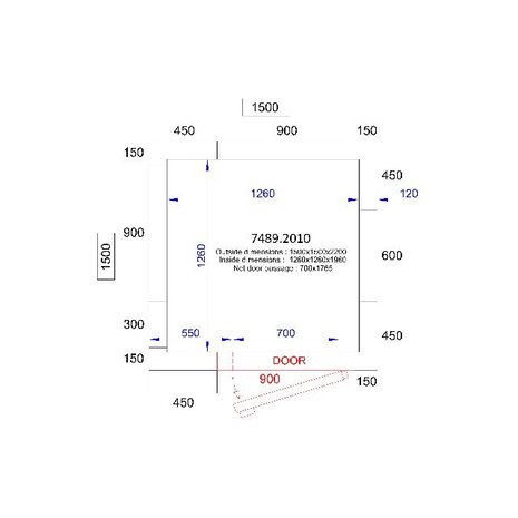 Combisteel Koel vriescel 1500x1500x2200 - 120 mm | 7489.2010 Combisteel Koel vriescel 1500x1500x2200 - 120 mm | 7489.2010