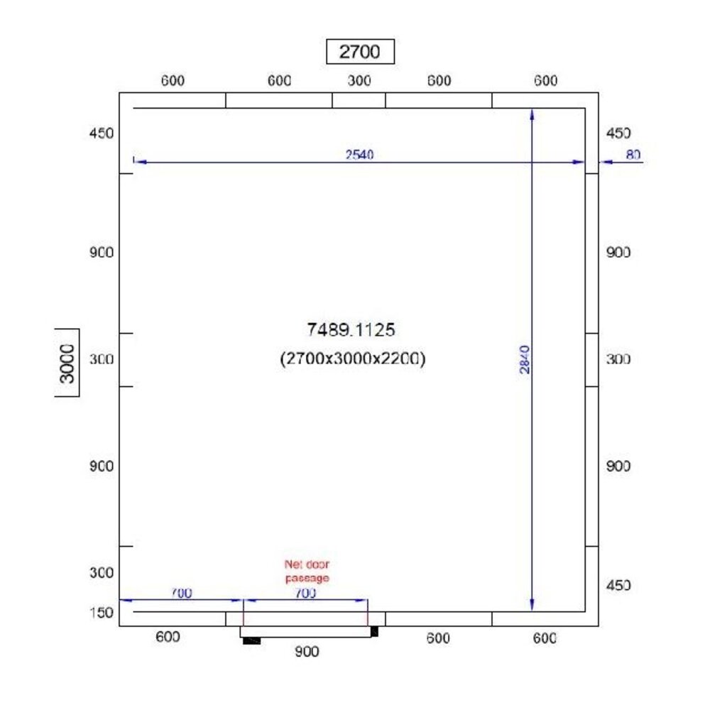 Combisteel Koel vriescel 2700x3000x2200 | 7489.1125 Combisteel Koel vriescel 2700x3000x2200 | 7489.1125