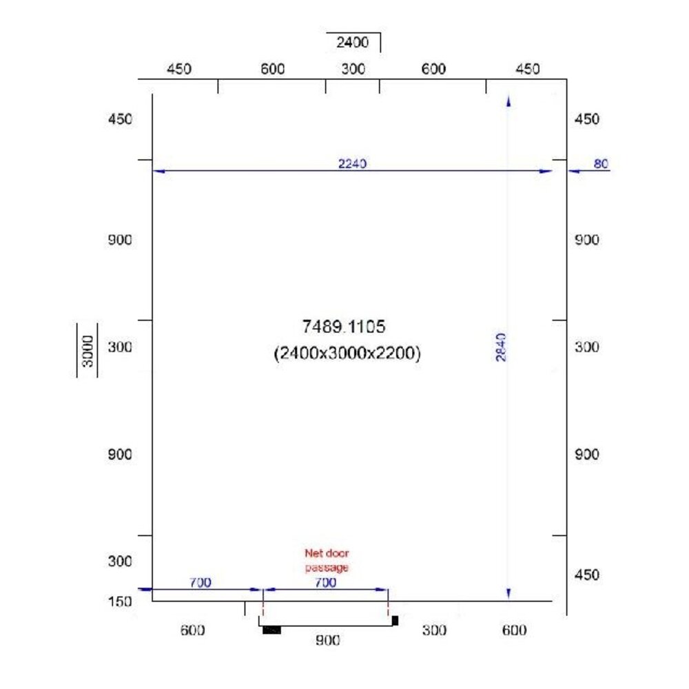 Combisteel Koel vriescel 2400x3000x2200 | 7489.1105