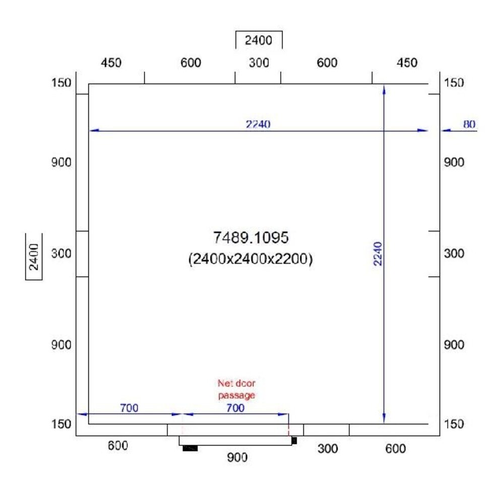 Combisteel Koel vriescel 2400x2400x2200 | 7489.1095