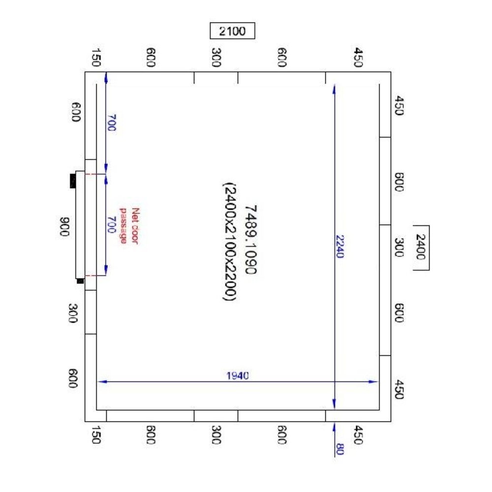 Combisteel Koel vriescel 2400x2100x2200 | 7489.1090