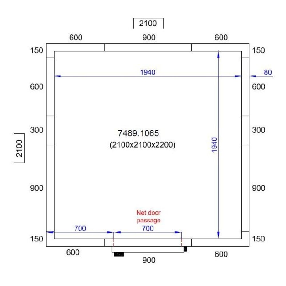 Combisteel Koel vriescel 2100x2100x2200 | 7489.1065