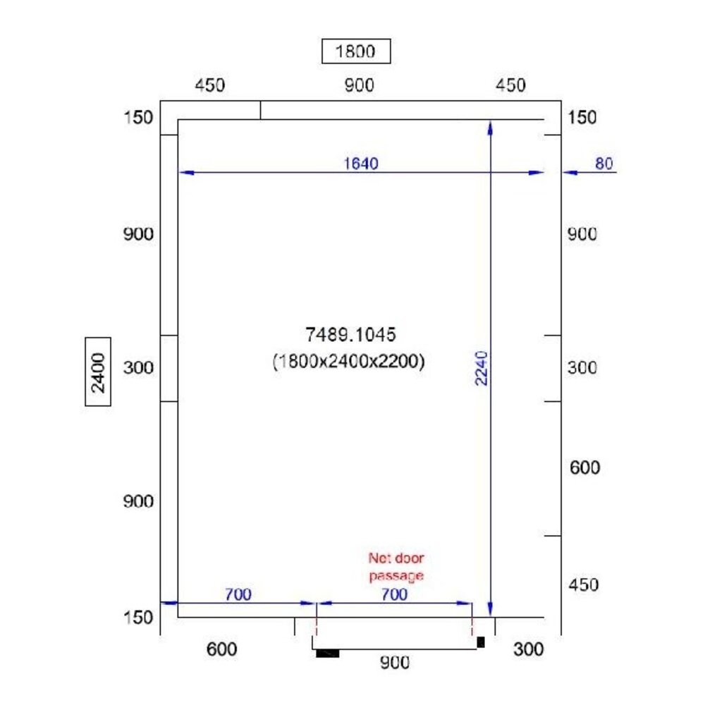 Combisteel Koel vriescel 1800x2400x2200 | 7489.1045