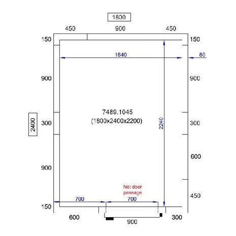 Combisteel Koel vriescel 1800x2400x2200 | 7489.1045