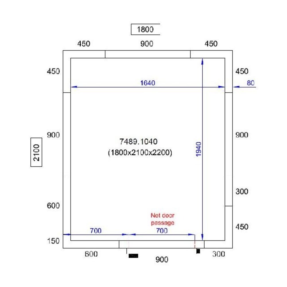 Combisteel Koel vriescel 1800x2100x2200 | 7489.1040 Combisteel Koel vriescel 1800x2100x2200 | 7489.1040