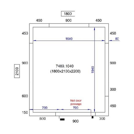 Combisteel Koel vriescel 1800x2100x2200 | 7489.1040 Combisteel Koel vriescel 1800x2100x2200 | 7489.1040
