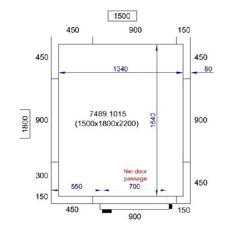 Combisteel Koel vriescel 1500x1800x2200 | 7489.1015 Combisteel Koel vriescel 1500x1800x2200 | 7489.1015